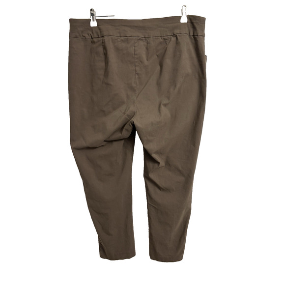 Chico’s Size 3 US 14/16 Olive Fabulously Slimming Pull On Tapered Pants Casual - Picture 2 of 8